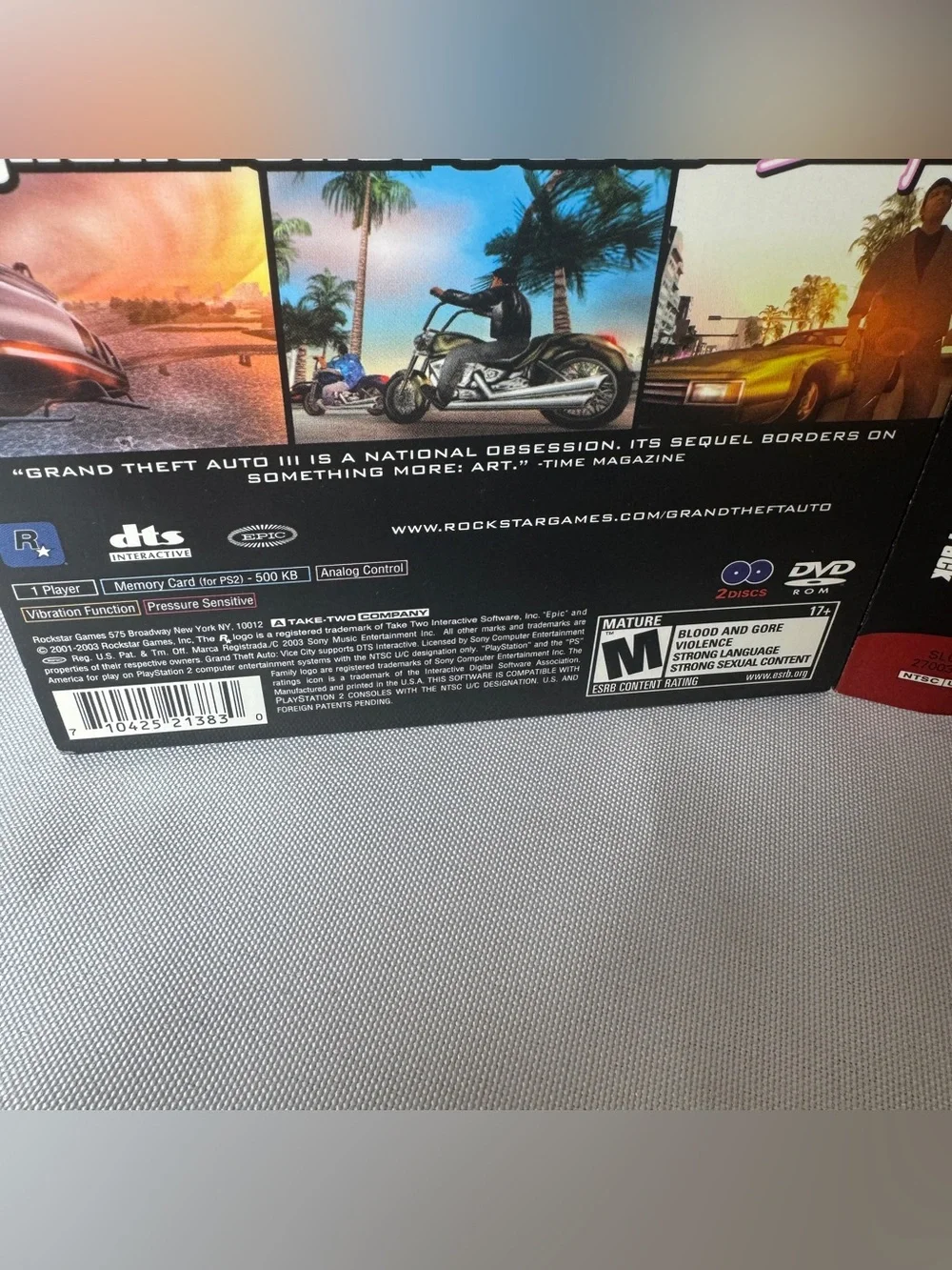 PS2 Grand Theft Auto Double Pack GTA III Complete + Vice City Factory Sealed